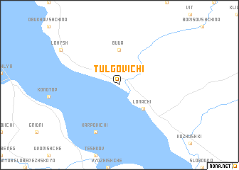 map of Tulʼgovichi