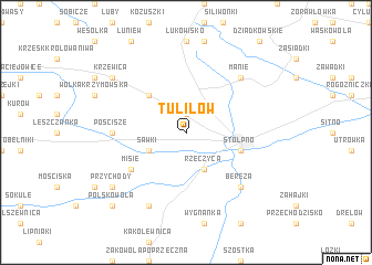 map of Tuliłów