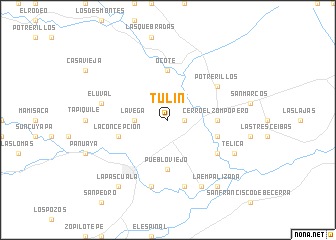 map of Tulín