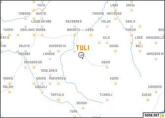map of Tuli