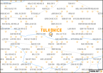map of Tułkowice