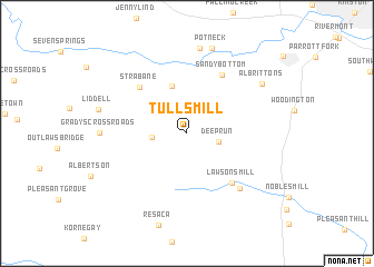 map of Tulls Mill