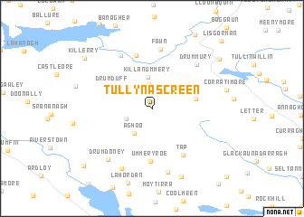 map of Tullynascreen