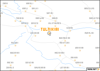 map of Tulnikiai