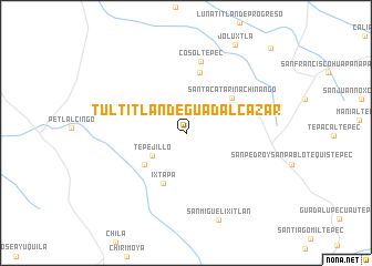 map of Tultitlán de Guadalcazar