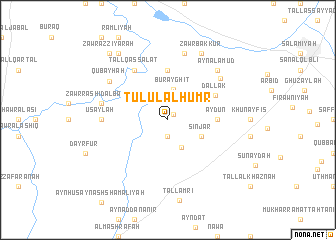 map of Tulūl al Ḩumr