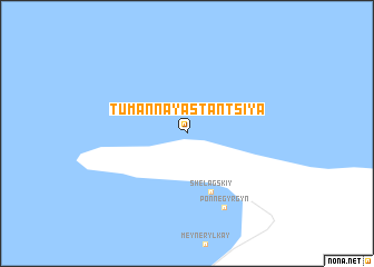 map of Tumannaya Stantsiya