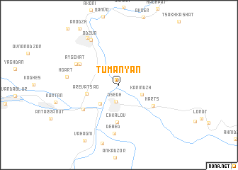 map of Tʼumanyan