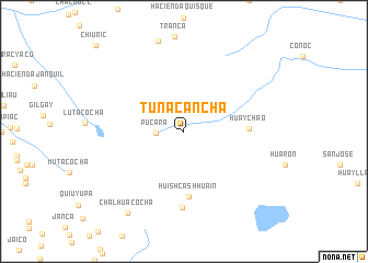 map of Tunacancha
