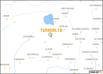 map of Tunán Alto