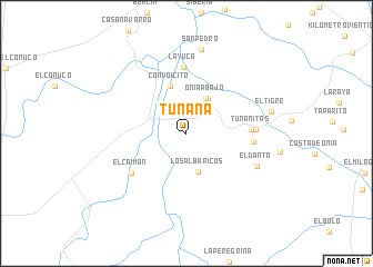 map of Tunana