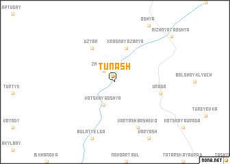 map of Tunash