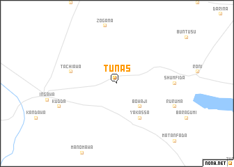 map of Tunas