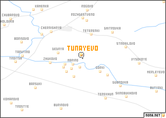 map of Tunayevo