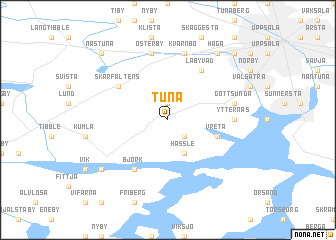 map of Tuna