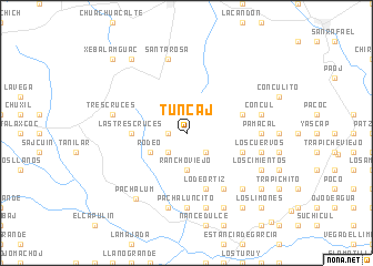 map of Tuncaj