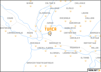 map of Tunca