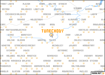 map of Tuněchody