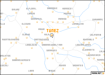 map of Túnez