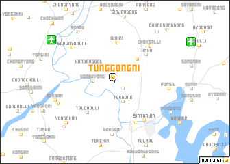 map of Tŭnggong-ni