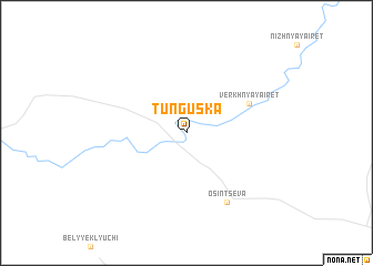 map of Tunguska