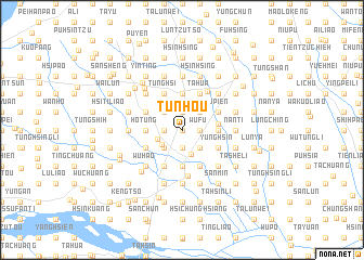 map of Tun-hou