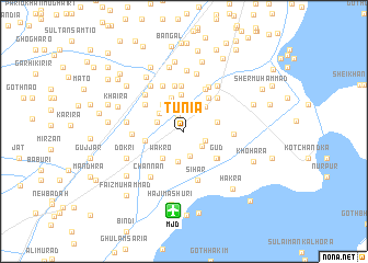 map of Tunia