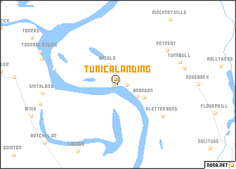 map of Tunica Landing
