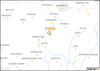 map of Tunis