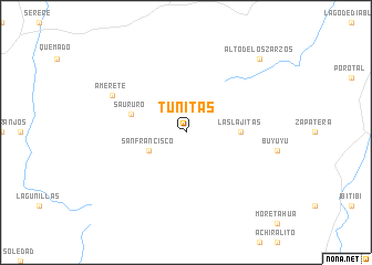 map of Tunitas