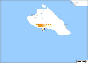 map of Tuniwara