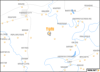 map of Tuni