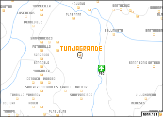 map of Tunja Grande