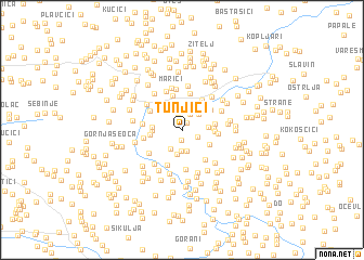 map of Tunjići
