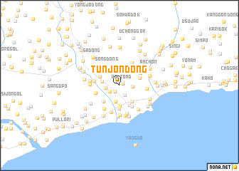 map of Tunjŏn-dong