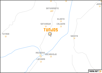 map of Tunjos