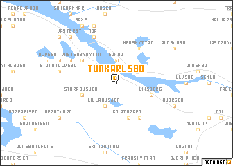 map of Tunkarlsbo