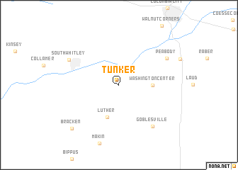 map of Tunker