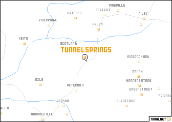 map of Tunnel Springs