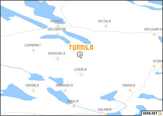 map of Tunnila