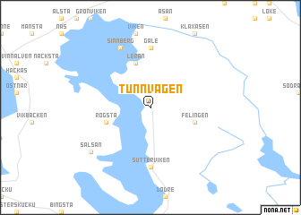 map of Tunnvågen