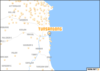 map of Tunsan-dong