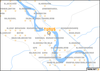 map of Tūnus