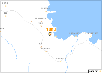 map of Tunu