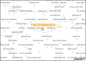 map of Tunzenhausen