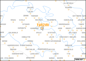 map of Tunzini