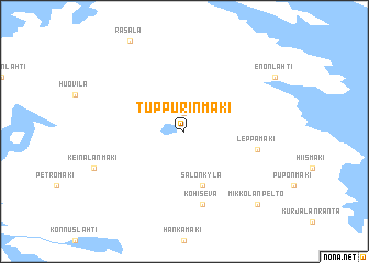 map of Tuppurinmäki
