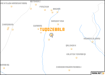 map of Tūqoz-e Bālā