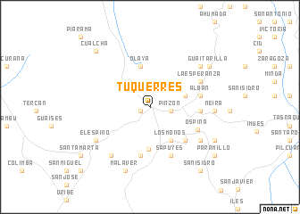 map of Túquerres