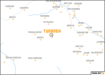 map of Tūrāneh